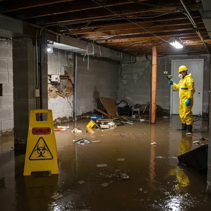 Flooded Basement Electrical Hazard in Gatesville, TX Property