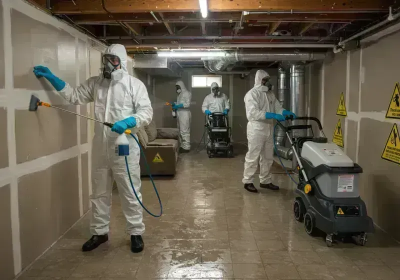 Basement Moisture Removal and Structural Drying process in Gatesville, TX